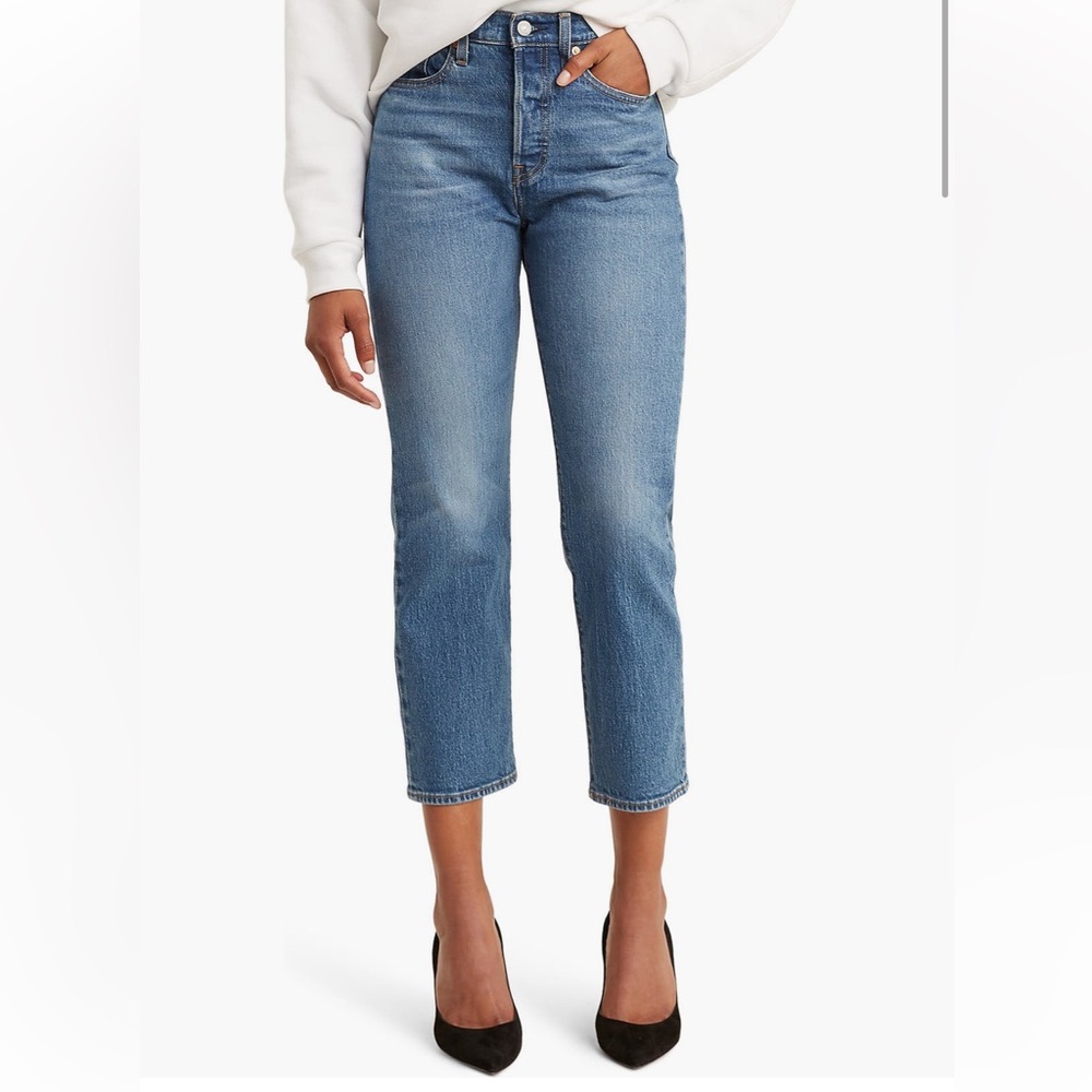 LEVIS Classic Cropped High-Rise Women’s Jeans - Light Blue